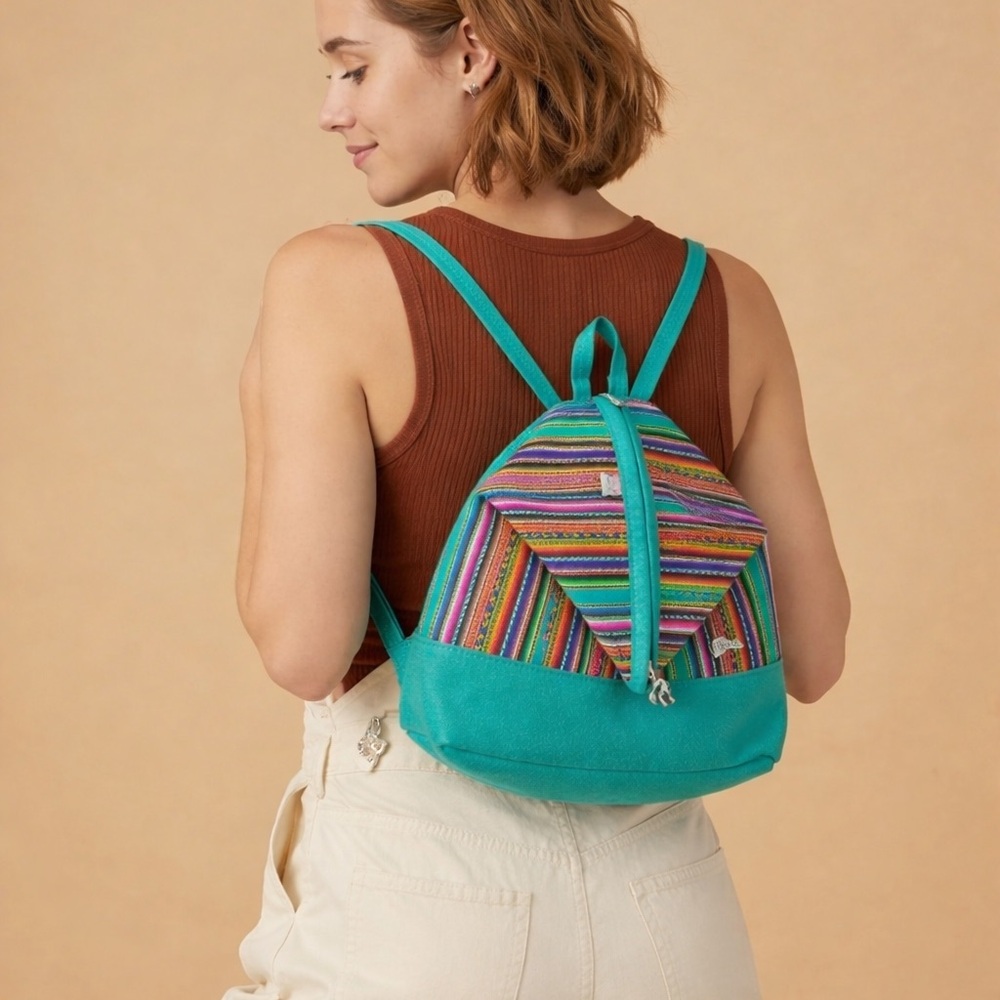 Peru Munay Multicolor Patterned Mini Backpack - image 1